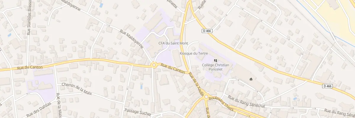 Plan du 1 Fg d’Epinal à Remiremont