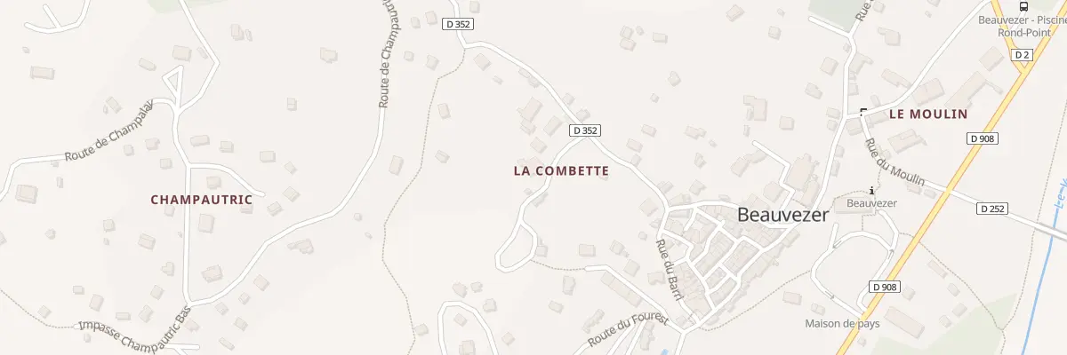 Plan du 5266 La Combette à Beauvezer