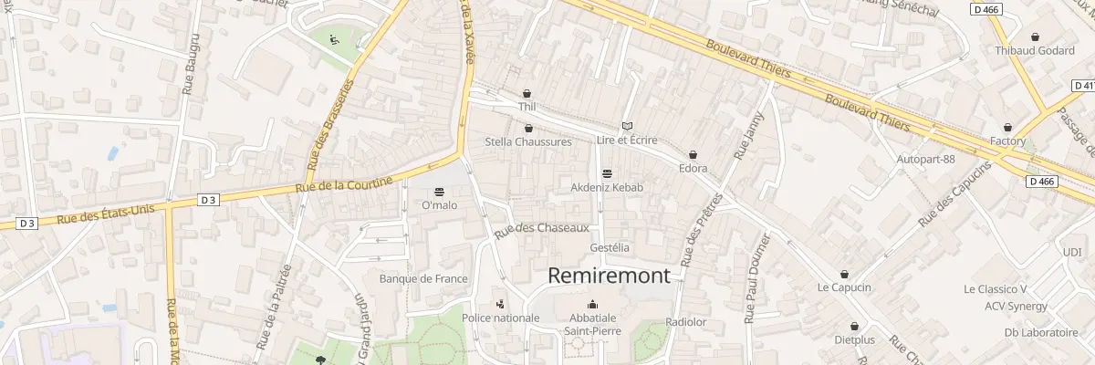 Plan du 16 Rue Charles de Gaulle à Remiremont