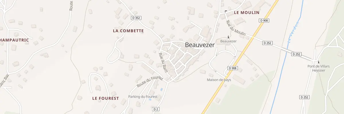 Plan du 5192 Le Village à Beauvezer