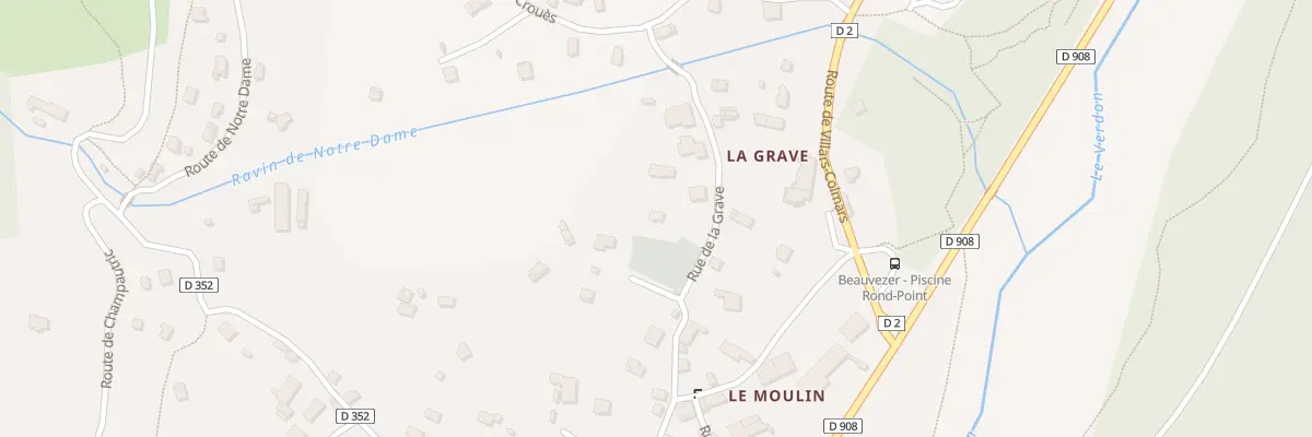Plan du 7253 La Grave à Beauvezer