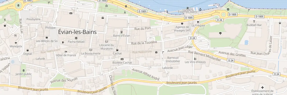 Plan du 14 Rue Nationale à Évian-les-Bains