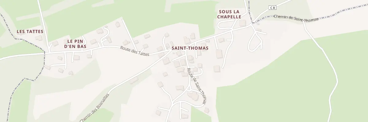 Plan du 205 Rte de Saint-thomas à Larringes