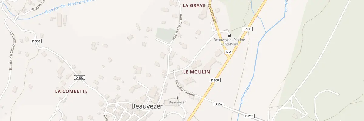 Plan du 7855 La Grave à Beauvezer