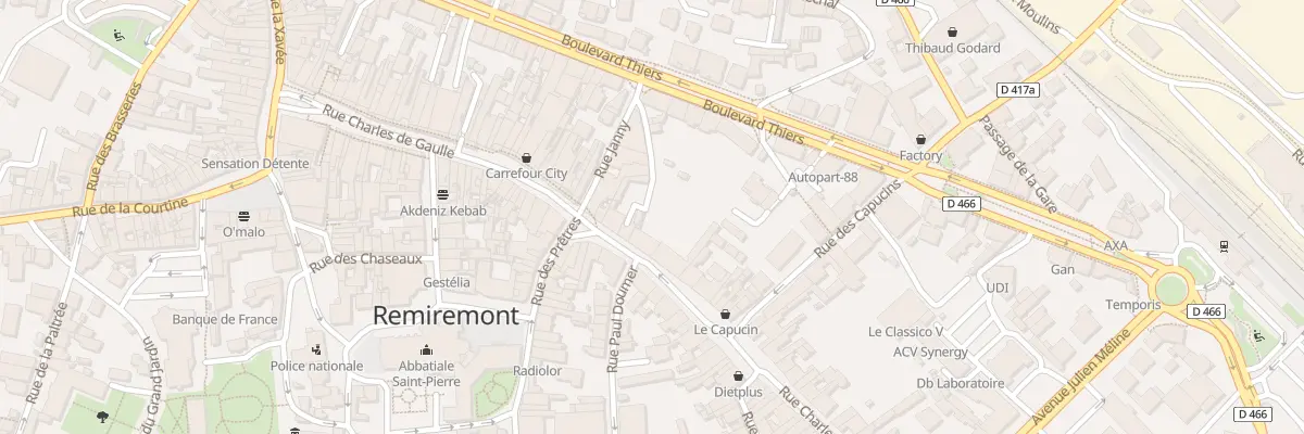 Plan du 75 Rue Charles de Gaulle à Remiremont