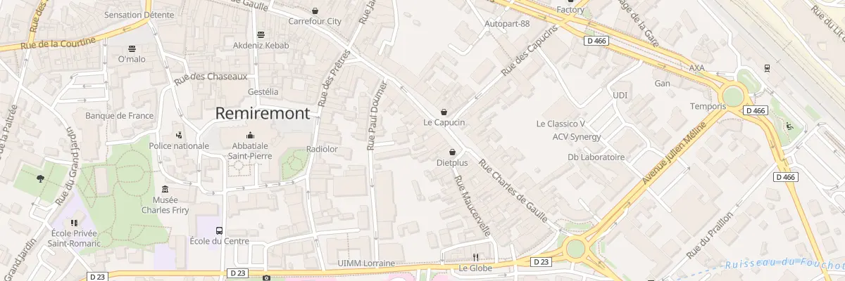 Plan du 80 Rue Charles de Gaulle à Remiremont