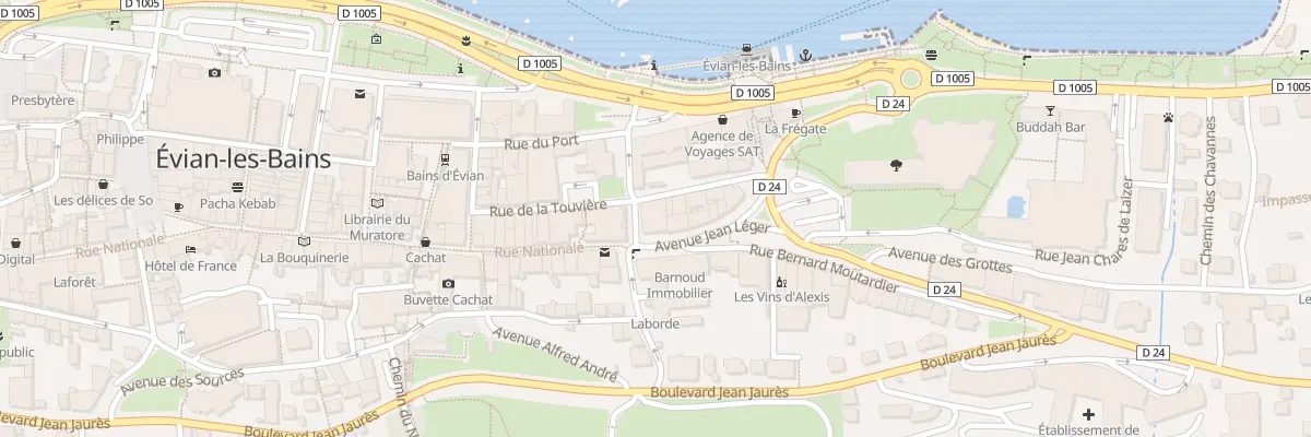 Plan du 16 Av Jean Leger à Évian-les-Bains