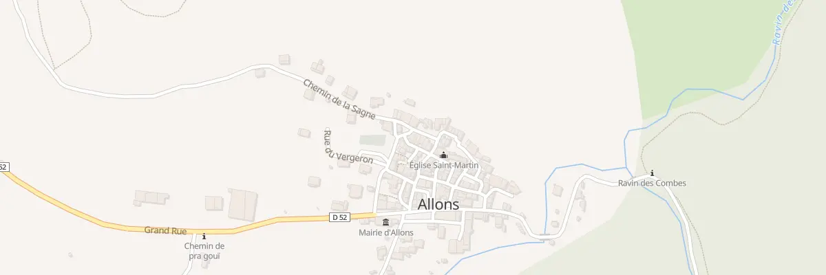 Plan du 94 Rue de l’Eglise à Allons