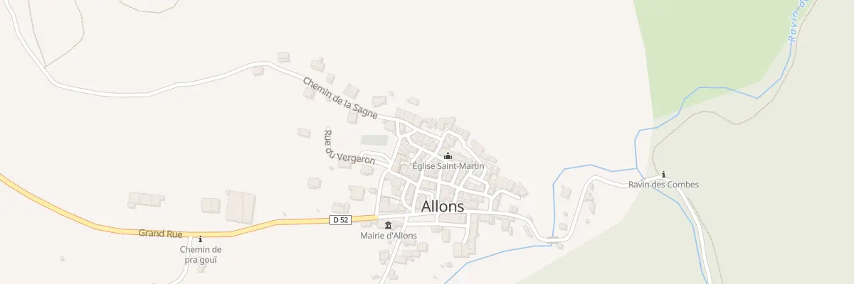 Plan du 70 Rue de l’Eglise à Allons
