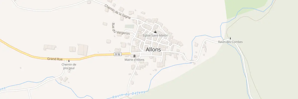 Plan du 2 Pl du Cercle à Allons