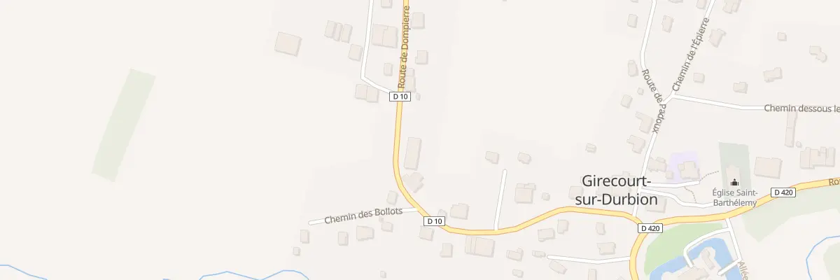 Plan du 22 Rte de Dompierre à Girecourt-sur-Durbion