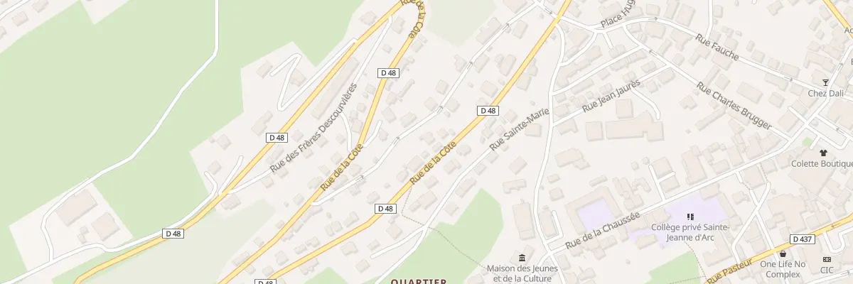 Plan du 12 Rue de la Côte à Morteau