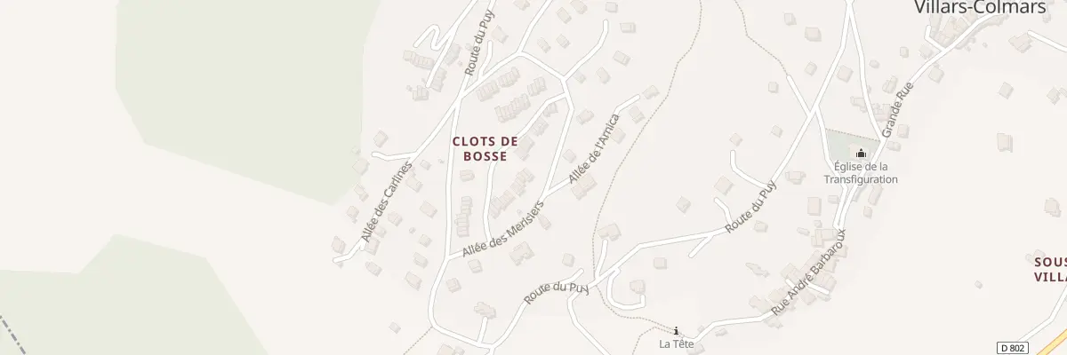 Plan du 123 Clots de Bosse à Villars-Colmars