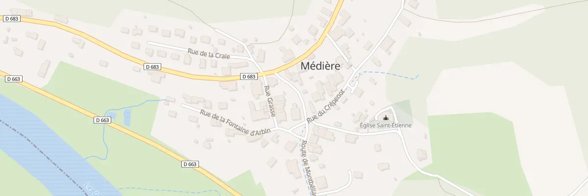 Plan du 11 Rte de Montbéliard à Médière