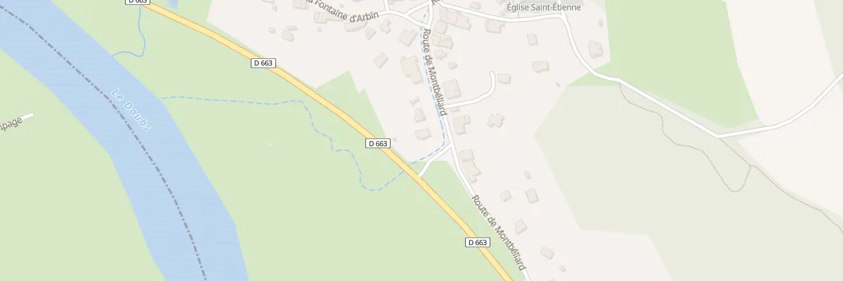 Plan du 1 Rte de Montbéliard à Médière