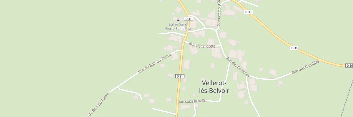 Plan du 10 Rue Grande Rue à Vellerot-lès-Belvoir