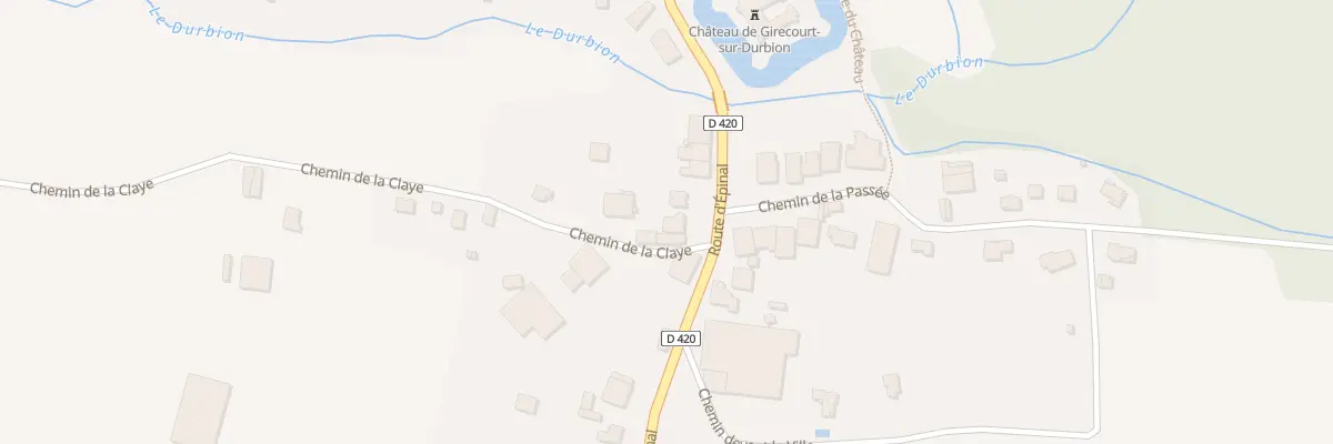 Plan du 2 Che de la Claye à Girecourt-sur-Durbion