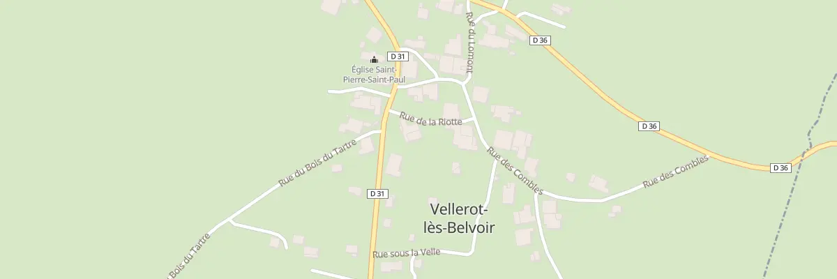 Plan du 2 Rue de la Riotte à Vellerot-lès-Belvoir