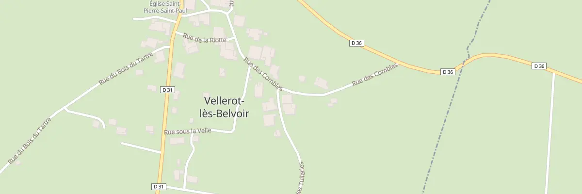Plan du 1 Rue des Tuileries à Vellerot-lès-Belvoir