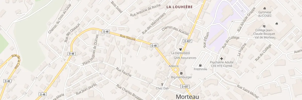 Plan du 9 Rue Neuve à Morteau