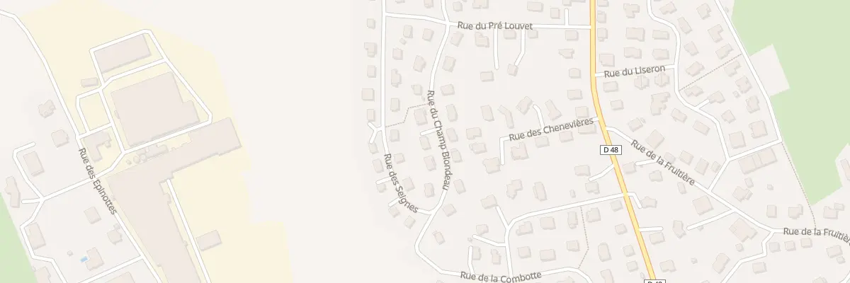 Plan du 10 Rue du Champ Blondeau à Montlebon
