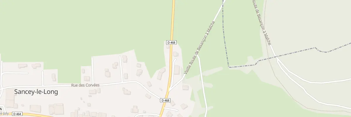 Plan du 1 Rte de Belvoir à Sancey