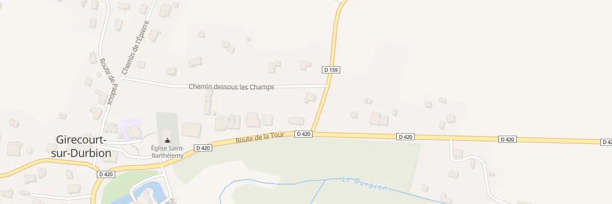 Plan du 1 Rte de Destord à Girecourt-sur-Durbion