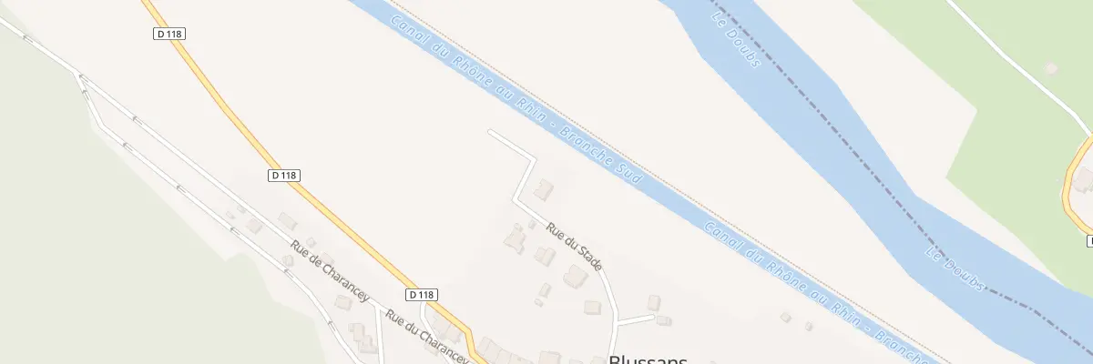 Plan du 6 Rue du Stade à Blussans