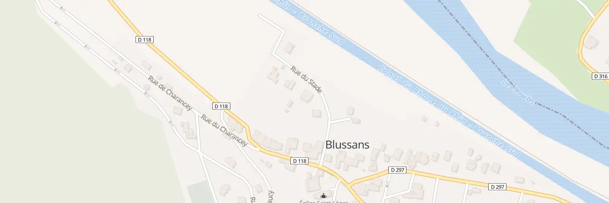 Plan du 5 Rue du Stade à Blussans