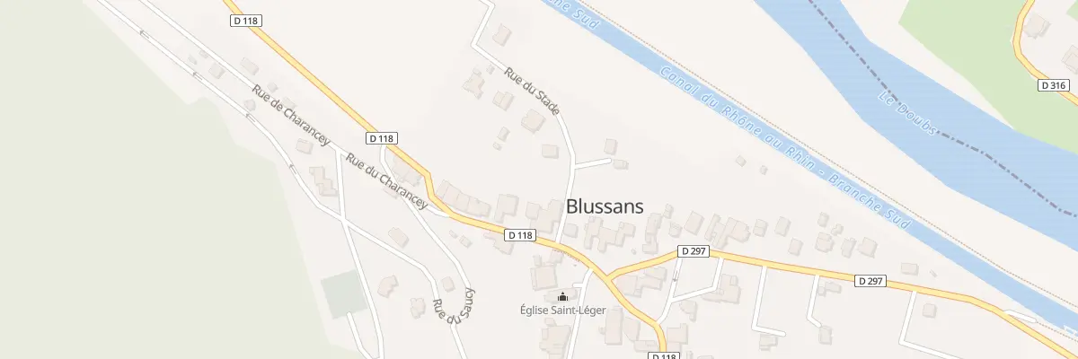 Plan du 1B Rue du Stade à Blussans