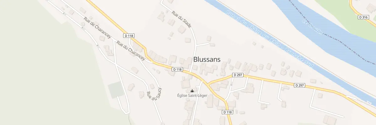 Plan du 1 Rue du Stade à Blussans