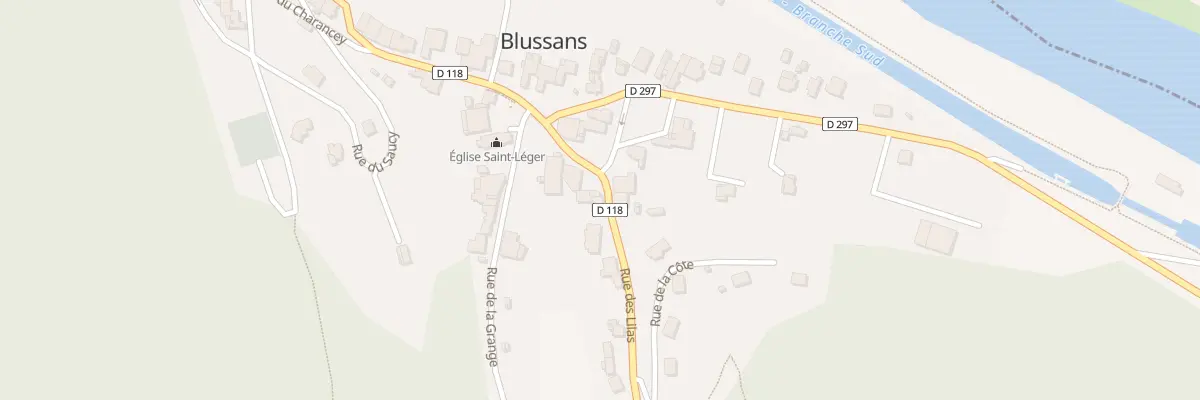 Plan du 6 Rue des Lilas à Blussans