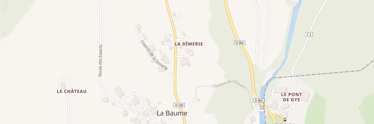 Plan du 216 Rte des Posasses à La Baume