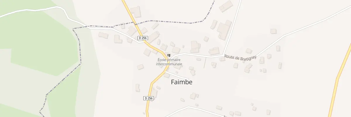 Plan du 2 Rte de Bretigney à Faimbe