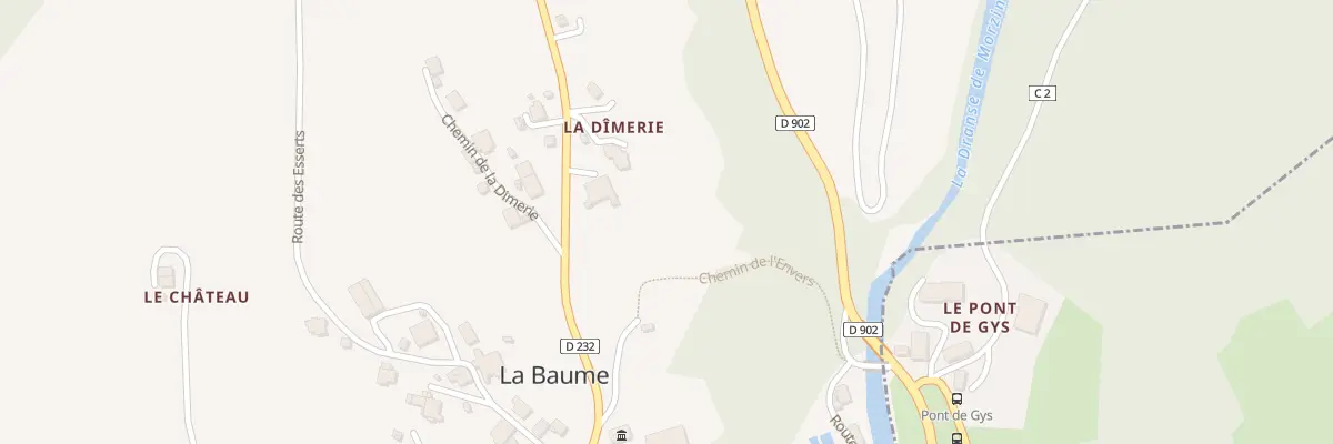Plan du 190 Rte des Posasses à La Baume