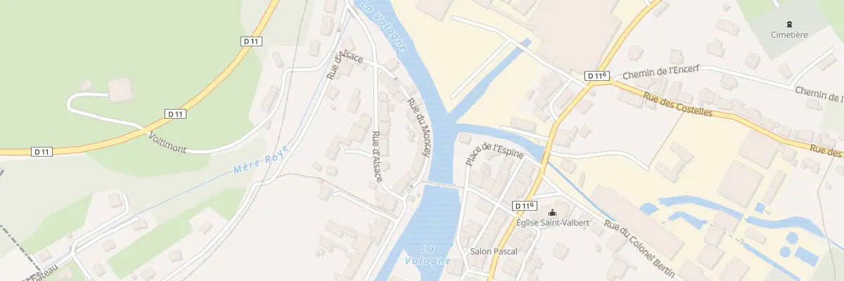 Plan du 11 Rue du Moncey à Docelles