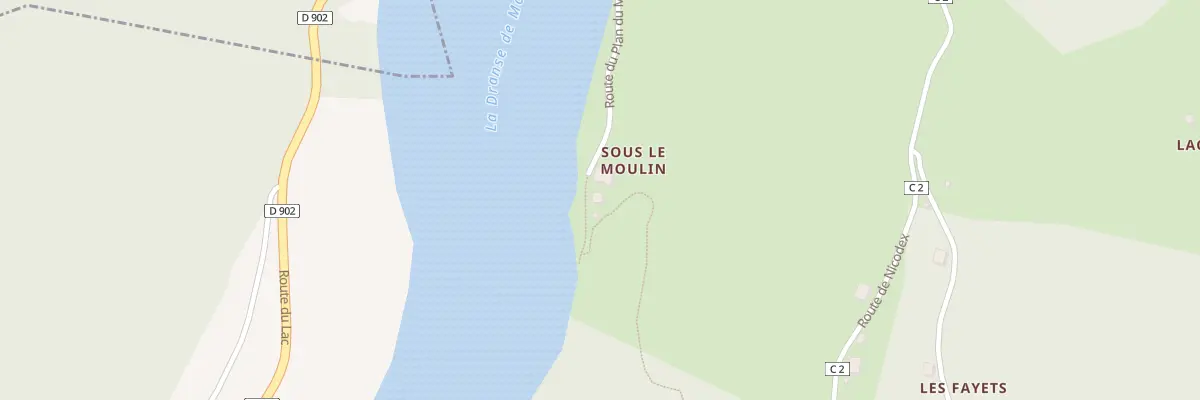 Plan du 843 Rte du Plan du Moulin à La Baume
