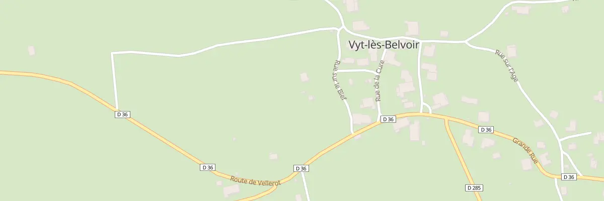 Plan du 1 Rue sur le Bief à Vyt-lès-Belvoir
