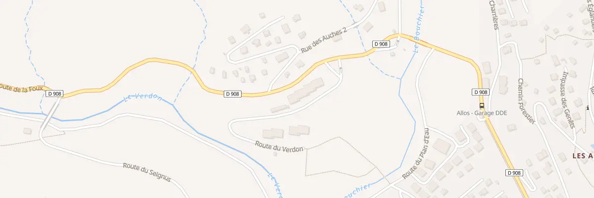 Plan du 86 Rte du Verdon à Allos