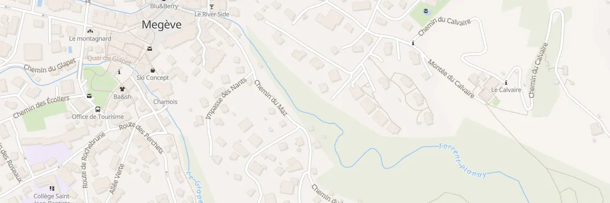 Plan du 93 All de la Belle au Bois à Megève