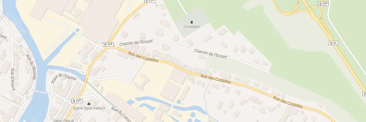 Plan du 23 Rue des Costelles à Docelles