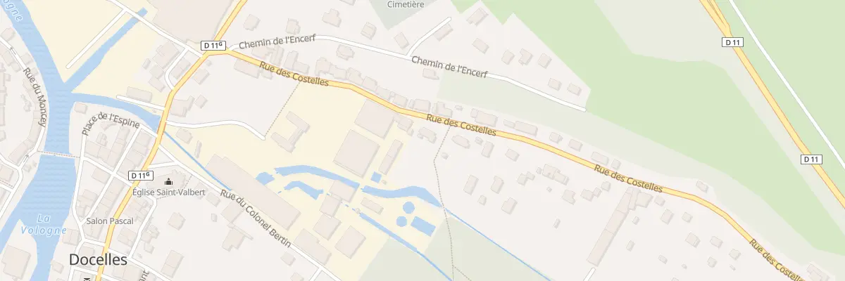 Plan du 12 Rue des Costelles à Docelles