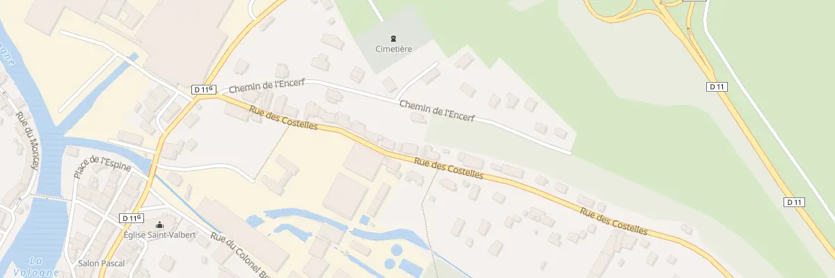 Plan du 33 Rue des Costelles à Docelles