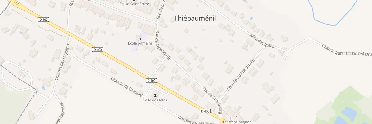 Plan du 14 Rue de Strasbourg à Thiébauménil