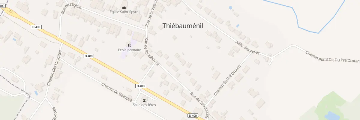 Plan du 14B Rue de Strasbourg à Thiébauménil