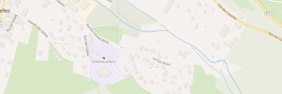 Plan du 1A Rue Le Clos Virion à Docelles