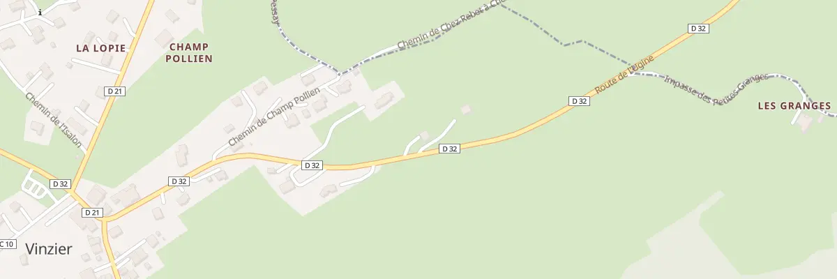 Plan du 381 Rte de l’Ugine à Vinzier
