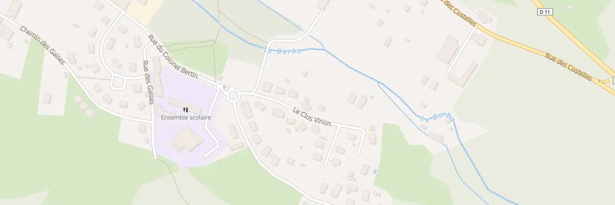 Plan du 5 Rue Le Clos Virion à Docelles