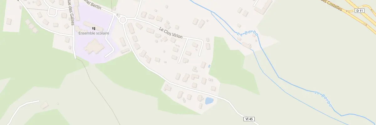 Plan du 16 Rue Le Clos Virion à Docelles