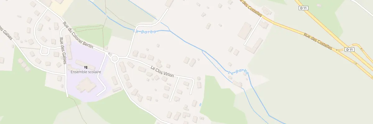 Plan du 9 Rue Le Clos Virion à Docelles